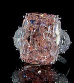 Ring - 14 karaat Witgoud - 20.25ct. tw. Roze Diamant (Fancy, Nieuw