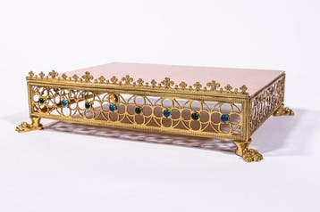 Tabor, 19e-eeuw, glazen stenen - Messing - 1850-1900