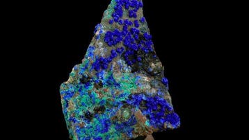 Azuriet op malachiet - Czar Mine, Copper Queen Mine, Bisbee,
