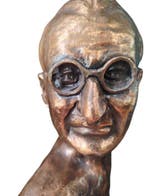 Benedetto Robazza (1934-2020) - sculptuur, Mahatma Gandhi -