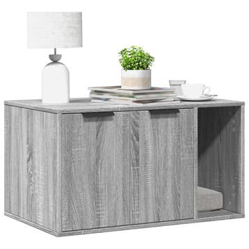 vidaXL Kattenbakkast 80x50x45 cm bewerkt hout grijs sonoma, Verzenden