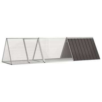 vidaXL Konijnenkooi Antraciet 302,5x80,5x71 cm, Verzenden