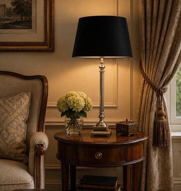Staande lamp - XXL zilverkleurige tafellamp - Metaal