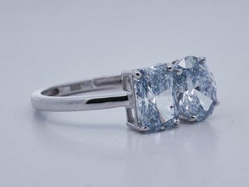Zonder minimumprijs - Ring - 14 karaat Witgoud - 2.14ct. tw., Nieuw