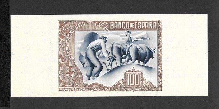 Spanje. - 100 Pesetas - 1937 - Banco de España, Bilbao - Con, Timbres & Monnaies, Billets de banque | Europe | Billets non-euro