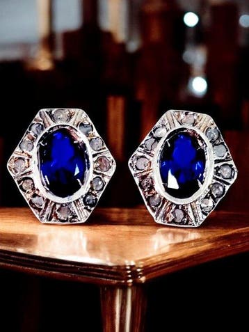 Sans prix de réserve - Boucles doreilles - 9 carats Argent,