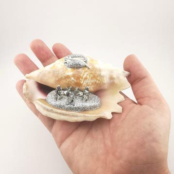 Kerststal - Schelp - Italiaans ambacht