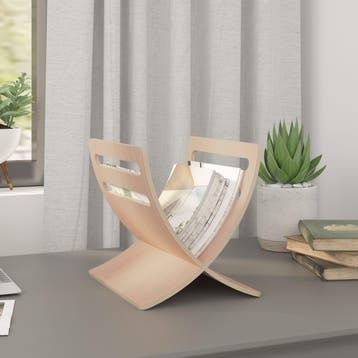 vidaXL Tijdschriftenrek vloermodel hout naturel, Huis en Inrichting, Verzenden, Nieuw