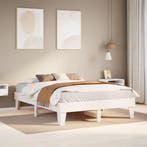 vidaXL Bedframe zonder matras massief grenenhout wit 140x200, Verzenden, Nieuw