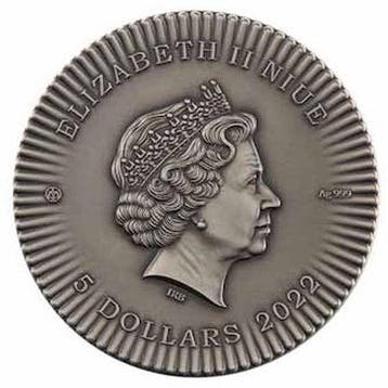 Niue. 5 Dollars 2022 2 oz $5 NZD Niue Silver Isis Wings