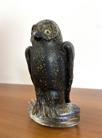 Attr. Alfredo Barbini - sculptuur, Civetta - 21 cm -