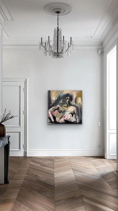 ALFREDD - PORTRAIT OF A YOUNG MAN - XXL, Antiquités & Art, Art | Peinture | Moderne