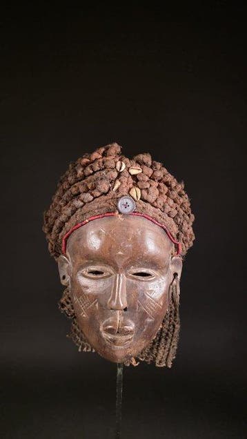 Masker van hout en raffia - Tchokwe - Angola (Zonder