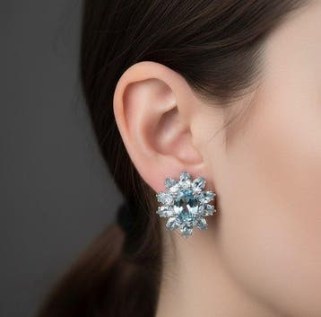 Zonder minimumprijs - Oorbellen 14k witgoud verguld 925