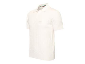 Veiling - Cappuccino Italia Caorle Cable Knit Polo Wit - XXL, Nieuw