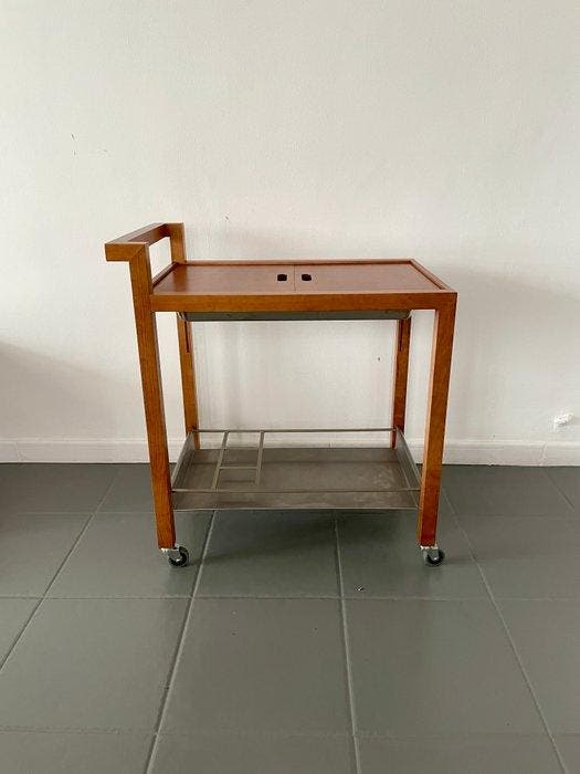 Serveerwagen - Hout - Barwagen, Antiquités & Art, Art | Objets design