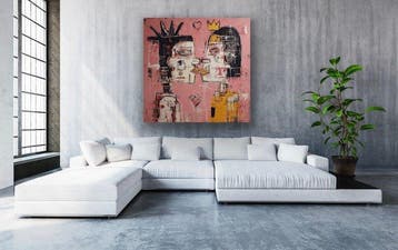 Eric Brumette - KISS ME LIKE BASQUIAT 17 - Toile L - LIMITED