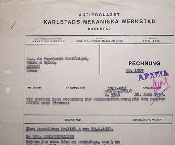 Themacollectie - Zeldzame Zweedse 1937 Industriële Factuur -