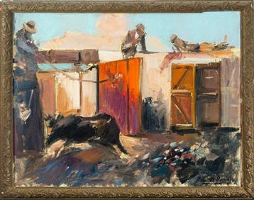 Roberto Domingo (1883-1956) - Toro bravo saliendo de los