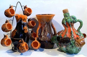 Vase - Céramique et métal - Vases et carafes, Antiquités & Art