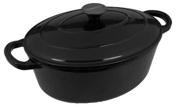 Le Bergier Ovale Cocotte Zwart - 4,3 L, Verzenden, Nieuw
