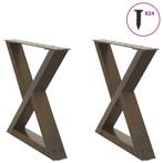 vidaXL Salontafelpoten 2 st 60x(42-43,3) cm staal naturel, Verzenden