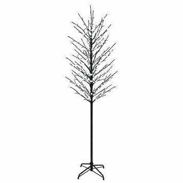 vidaXL Led-bollen kerstboom Zwart 240 cm Staal 280 LEDs, Verzenden
