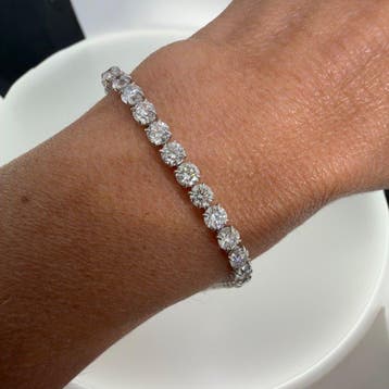 Bracelet - 14 carats Or blanc - 10.14ct. tw. Diamant, Bijoux, Sacs & Beauté