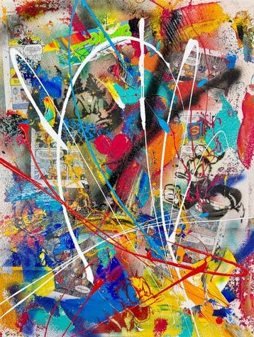 Michele Socionovo - Topolino Amour Abstrait N1, Antiek en Kunst