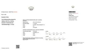 Bague - 18 carats Or blanc - 1.41ct. tw. Diamant (Naturelle)