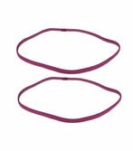 Haarband Sport 1cm - Elastiek - Anti-slip - Paars - Set van