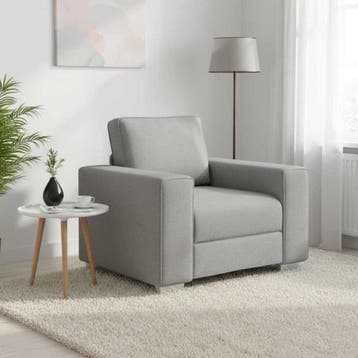 vidaXL Sofa Stoel Wolkgrijs 100 cm Stof, Verzenden