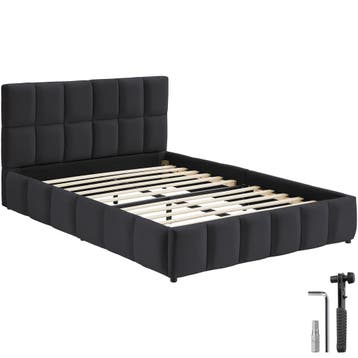 Stoffen bed Shirley met lattenbodem, draagkracht 250 kg, Verzenden, Nieuw