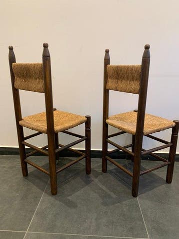 Chaise - Bois de soie - Ensemble de six chaises vintage –