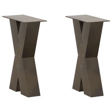 vidaXL Salontafelpoten 2 st X-vormig 28x(42-43) cm staal, Verzenden, Nieuw