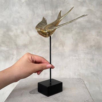 sculptuur, NO RESERVE PRICE - Swallow Fly Away on Stand - 19, Antiek en Kunst