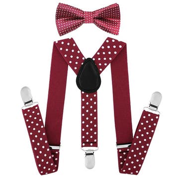 Fako Fashion - Kinder Bretels Met Vlinderstrik - Stippen -, Kinderen en Baby's, Kinderkleding | Overige, Verzenden, Nieuw