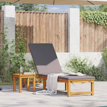 vidaXL Ligstoel Massief Acacia Hout Bruin, Verzenden, Nieuw