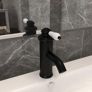 vidaXL Wastafelkraan 130x180 mm zwart, Doe-het-zelf en Bouw, Verzenden, Nieuw