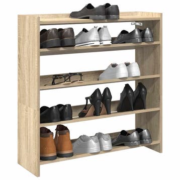 vidaXL Schoenenrek 80x25x81 cm bewerkt hout sonoma, Verzenden