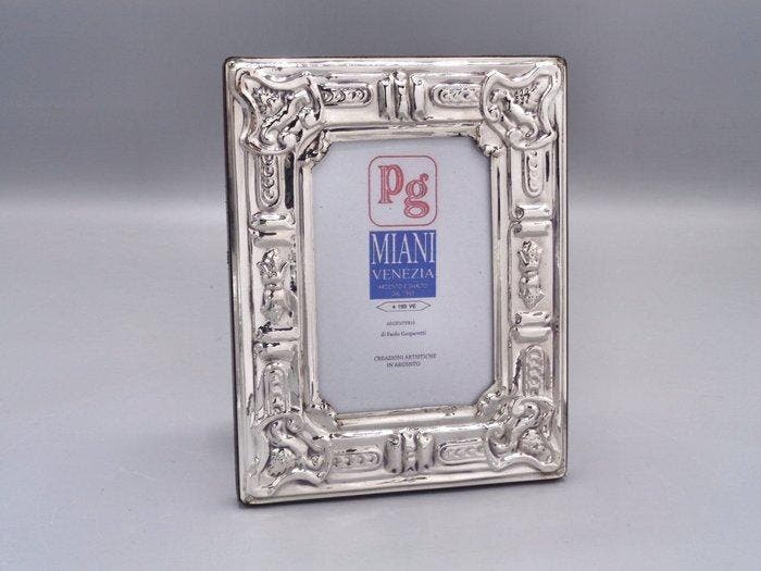 PG-Miani Argenteria - Cadre photo - Argent 925 - Fantasia, Antiquités & Art, Antiquités | Argent & Or