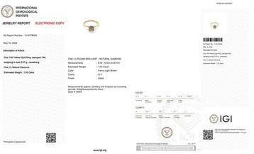 Zonder minimumprijs - Ring - 14 karaat Geel goud - 1.53ct., Nieuw