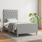 vidaXL Bedframe zonder matras 80x200 cm stof lichtgrijs, Verzenden, Nieuw