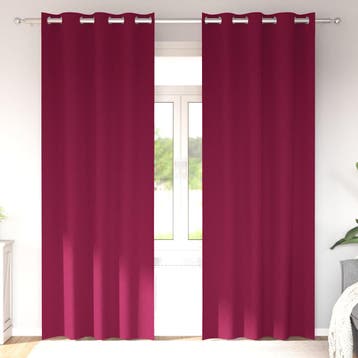 vidaXL Blackout Gordijnen met Ringen 2 st Wijnrood 260 x 140, Verzenden, Nieuw