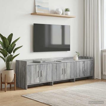vidaXL TV Kast 168 x 33 x 47 cm Grijs Sonoma Bewerkt hout, Verzenden