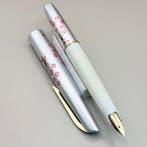 Platinum - Pocket Silver with Red Floral Design - 14K gold