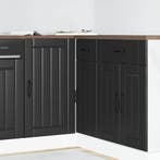vidaXL Onderkast Lucca Zwart Bewerkt Hout, Verzenden, Nieuw