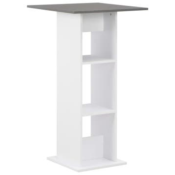 vidaXL Bartafel 60x60x110 cm wit en antracietgrijs, Verzenden