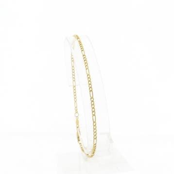Gouden Figaro schakelarmband, Ophalen of Verzenden, Gebruikt, Goud, Goud