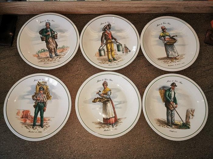 Porcelaine de Paris - Assiette - Porcelaine - Métiers du, Antiek en Kunst, Antiek | Glaswerk en Kristal